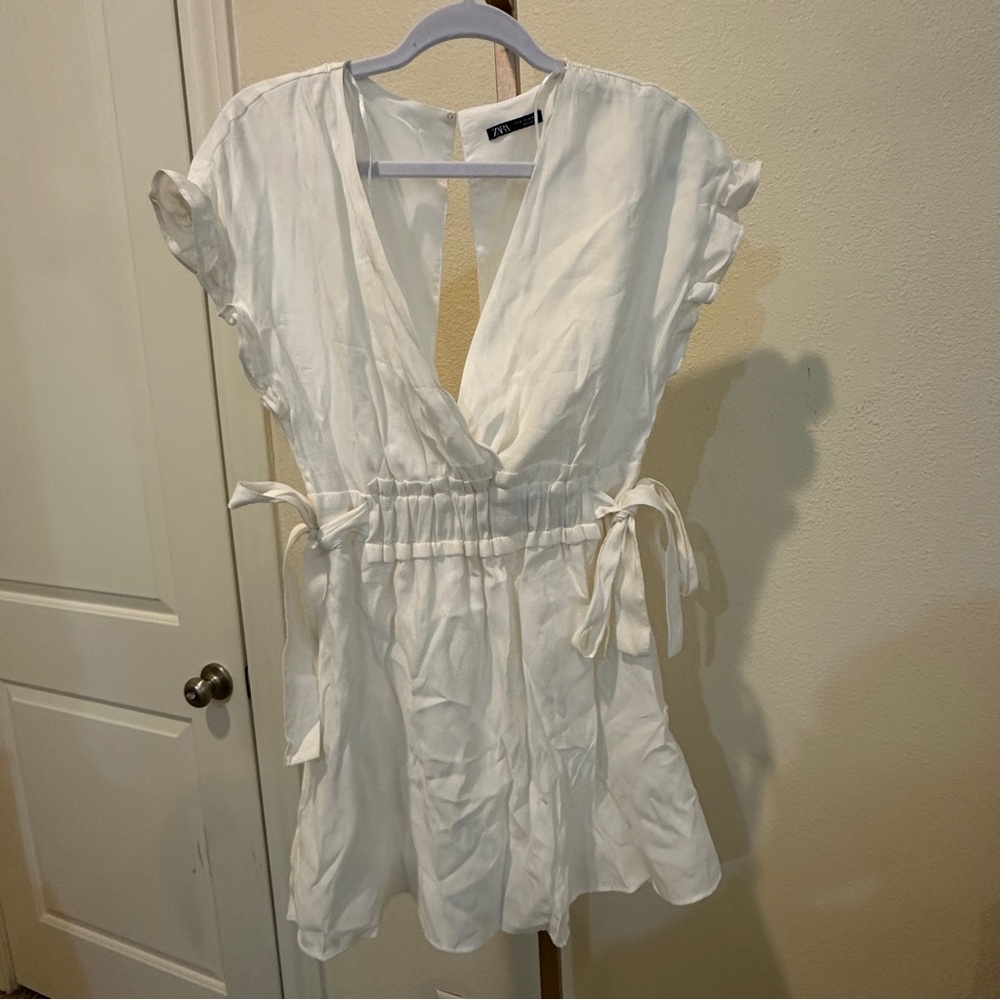 White Zara Romper Sz Medium